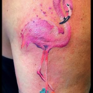 Watercolour Flamingo