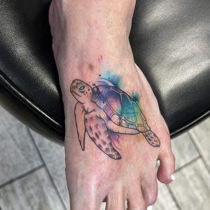 Watercolour Sea Turtle (foot)