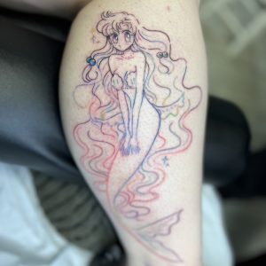 Naoko Takeuchi little mermaid - coloured linework
