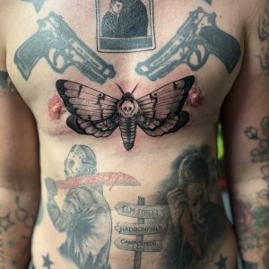 (FTM) partial scar cover up  - deathhead moth