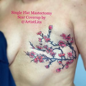 Single Mastectomy Art Scar Coverup Tattoo